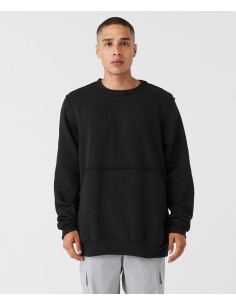 B-3743-Sweat-shirt col rond unisex à bords francs 2